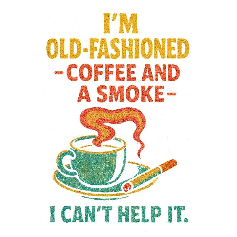 Altmodischer Kaffee und eine Zigarette