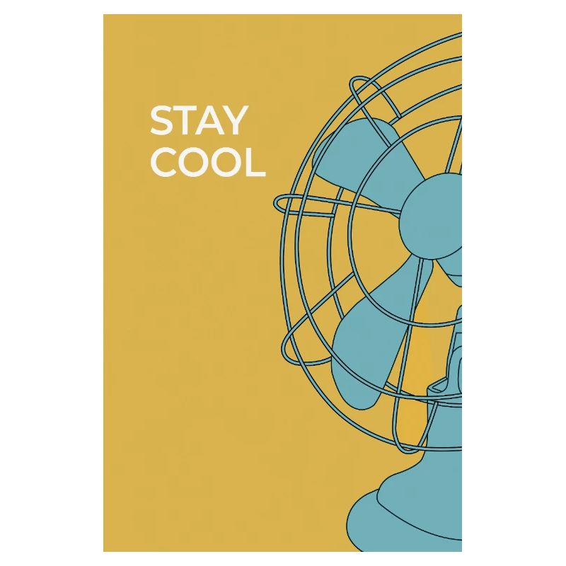 Stay Cool – Modernes Ventilator Poster
