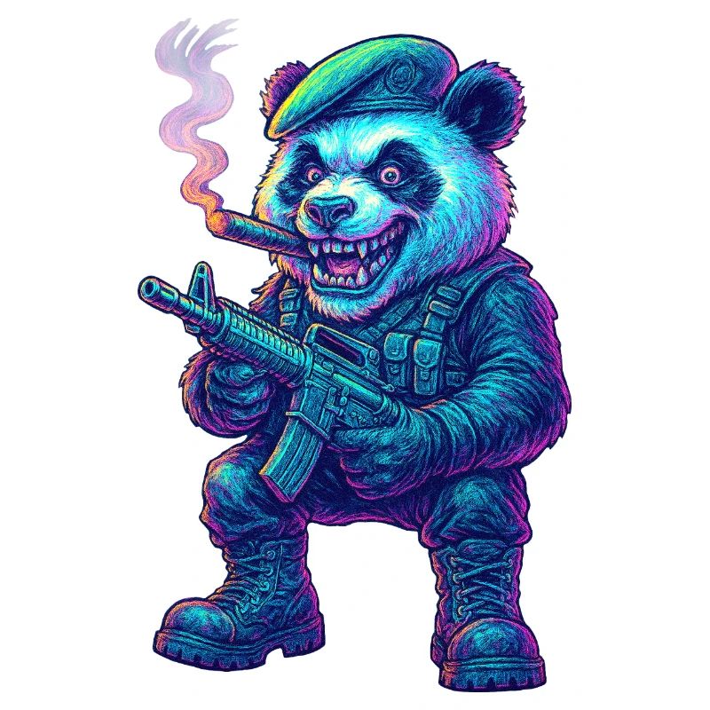 Neon Panda Mercenary 