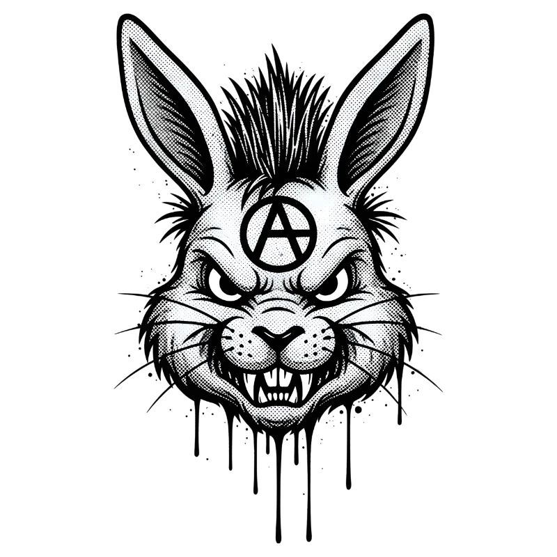 Heavy Metal Easter Bunny Rocker Easter Hardcore Bunny