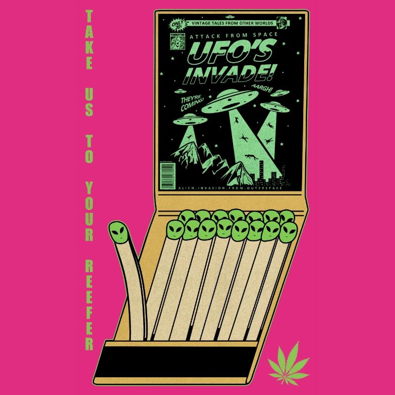 UFO Invasion Vintage Poster Design