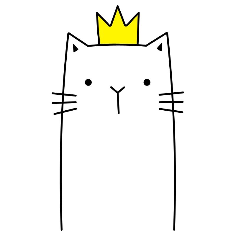 Katze mit Krone Prinz Prinzessin Geschenk