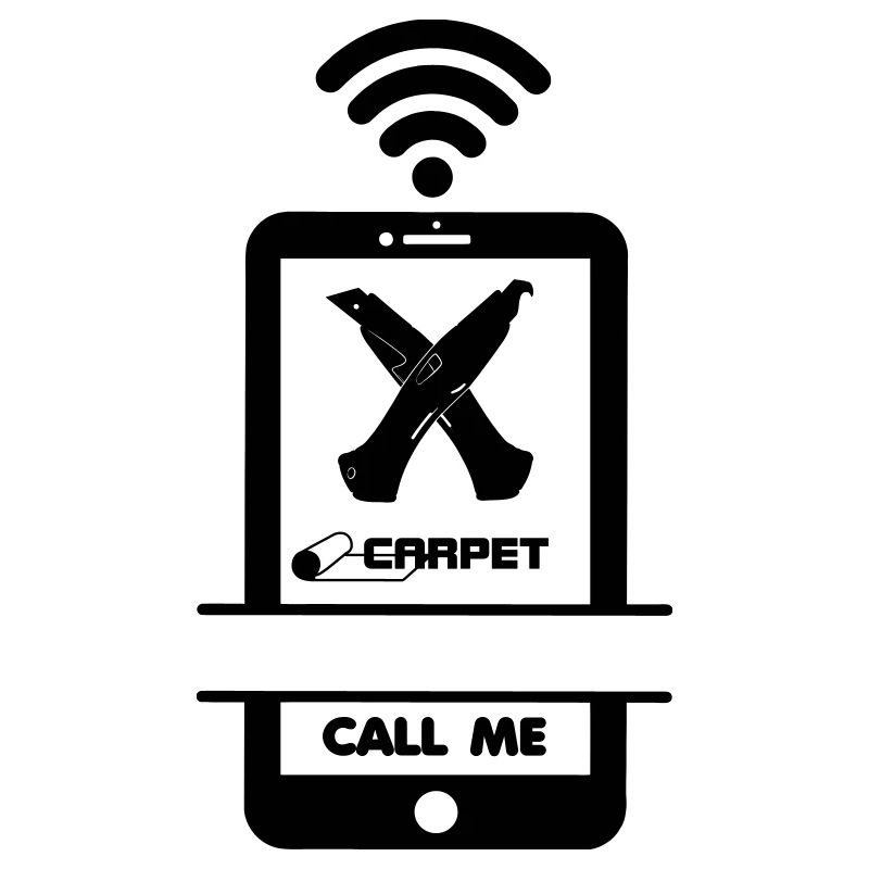 Call me phone carpetlayer logo Stanley knife