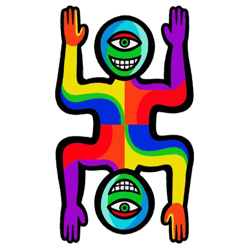 Rainbow Two Faces Figure