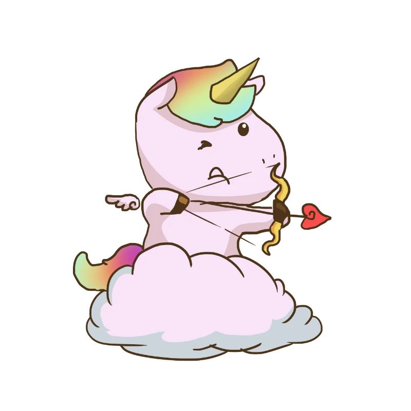 Amor Einhorn Cupid Einhörner Romantisch Niedlich