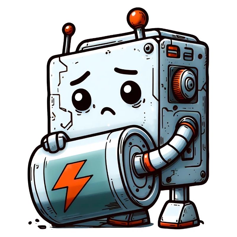 Dead battery for robot bot