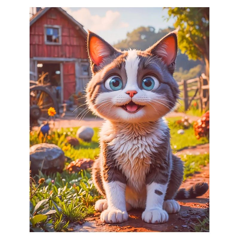 Animaux super mignons dans une ferme – chat