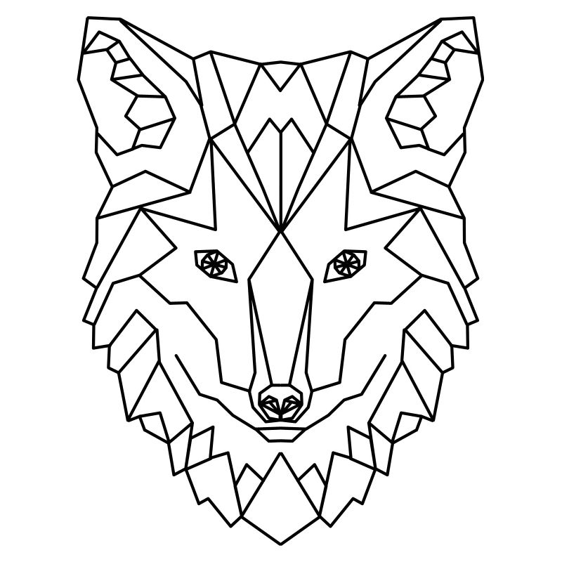 Fuchs Wolf Hund Geometric