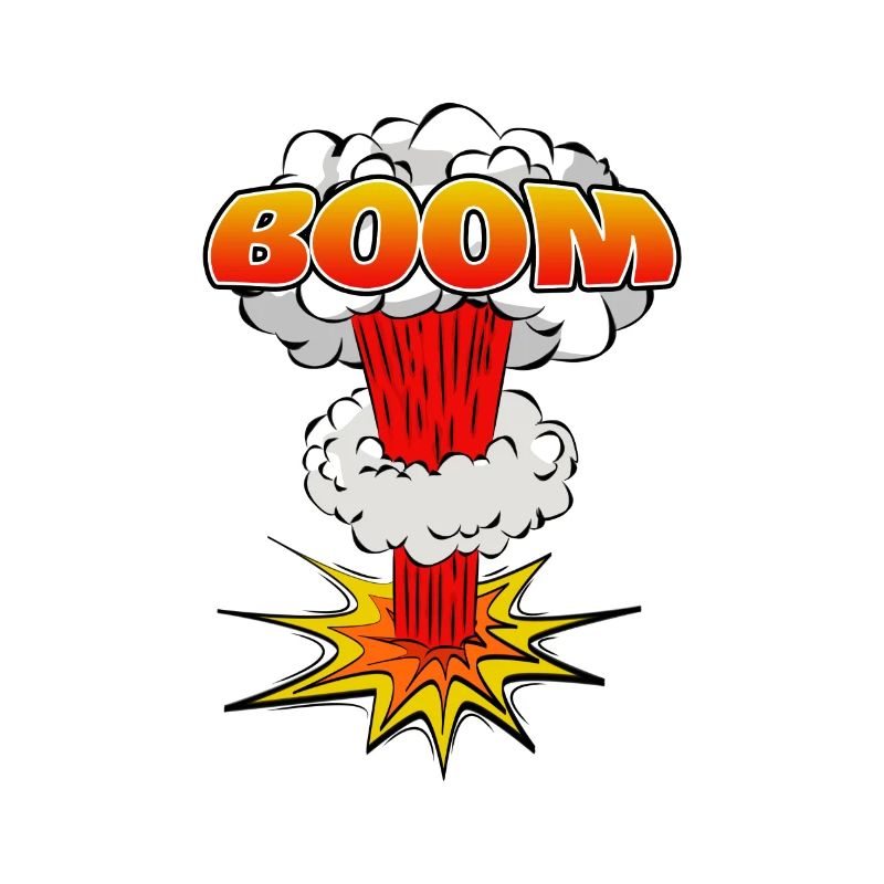 Boom Comic Explosion Lettering Icon