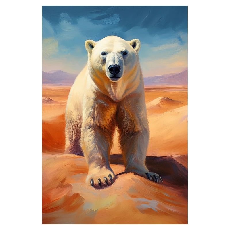 Eisbär in der wüste