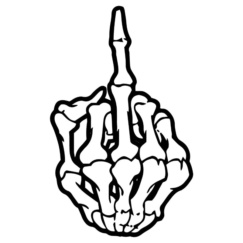 Skeleton hand middle finger gift idea