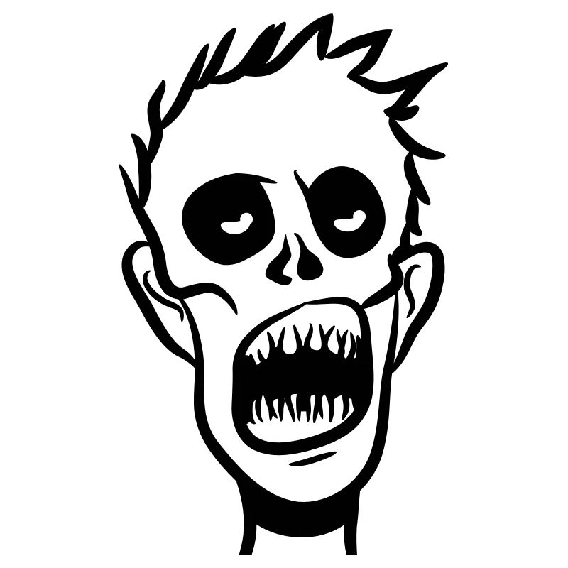 zombie funny creepy comic head
