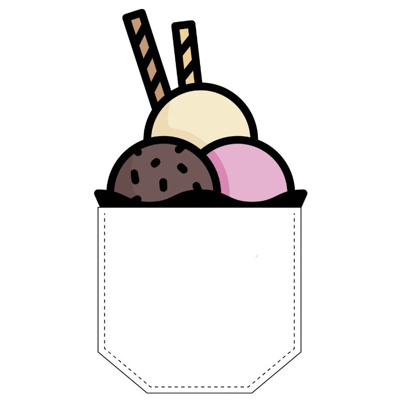 Brusttasche Eisbecher Geschenk Idee