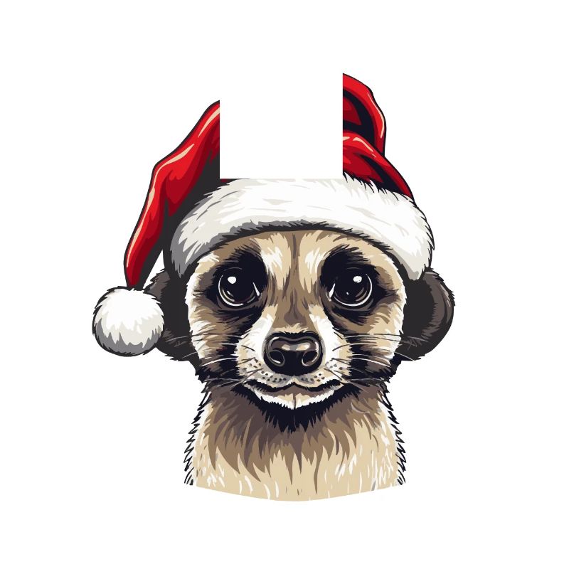 Erdmännchen Weihnachten Tier Kopf