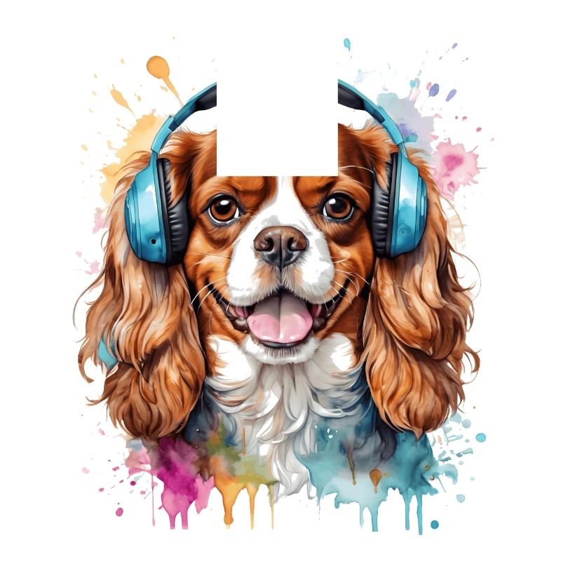 Cavalier King Charles Spaniel Casque Chien Impression