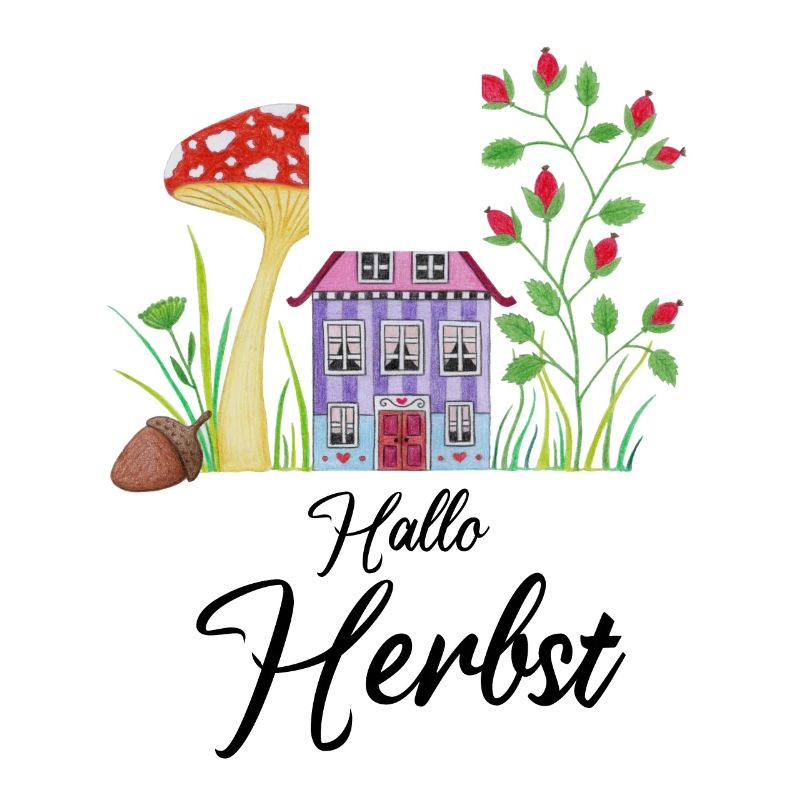 Hello Autumn Toadstool Dwarf House fantasy