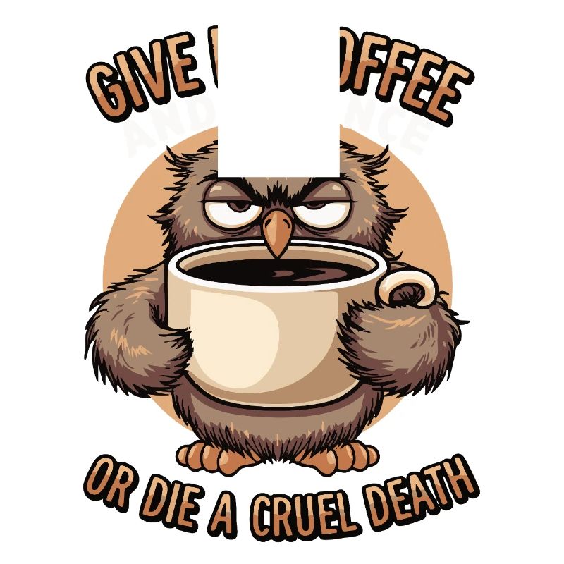 Kaffee Eule - geb mir Kaffee und Stille oder stirb
