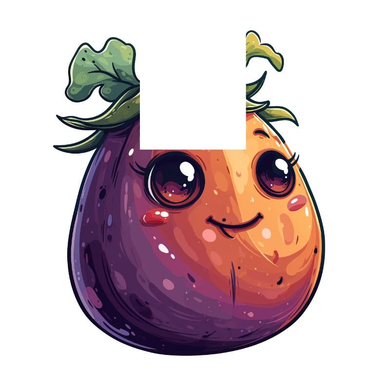 Eggplant Comic Face