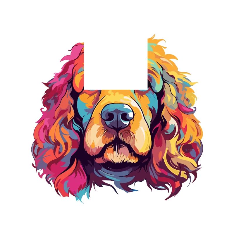 Cockapoo chien race aquarelle dessin animé couleur kawaii