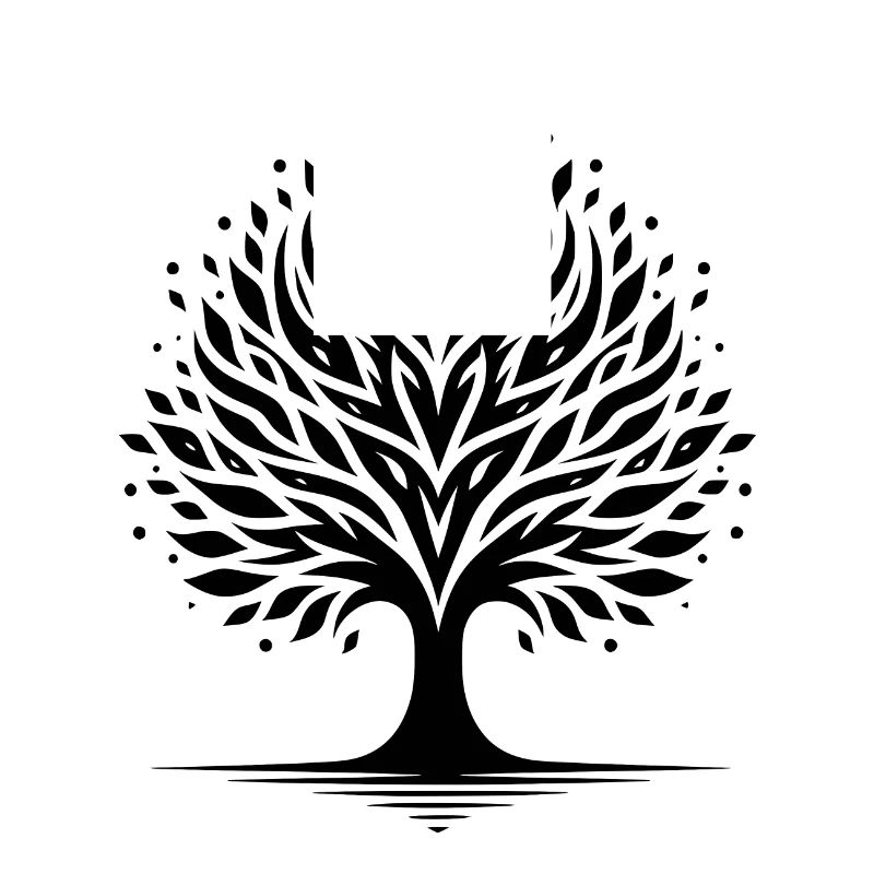 Abstract tree as a spiritual ornament