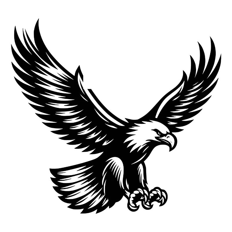 Aigle majestueux prêt à attaquer
