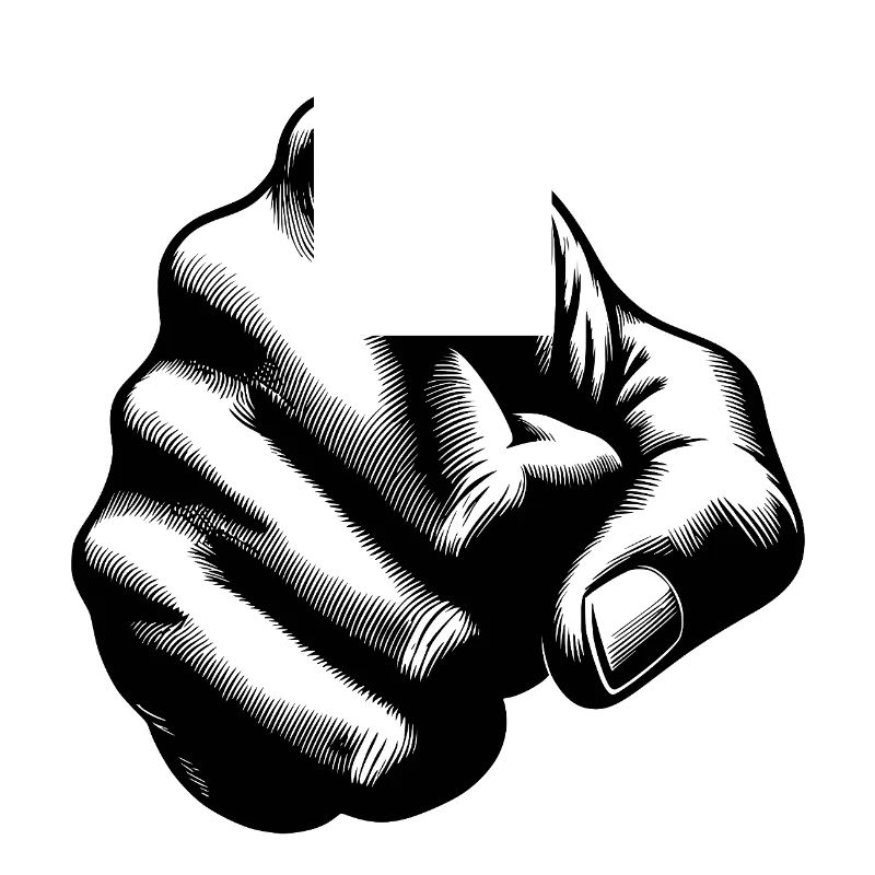 Motivationsdesign Zeigefinger Handgeste