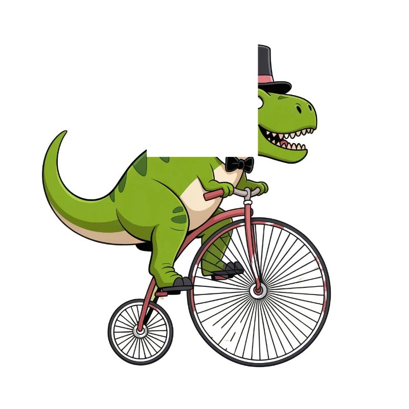 T-Rex à vélo Dino