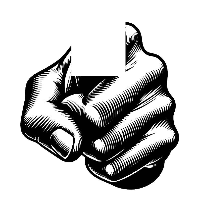 Hand mit Zeigefinger Fingerzeig Handgeste