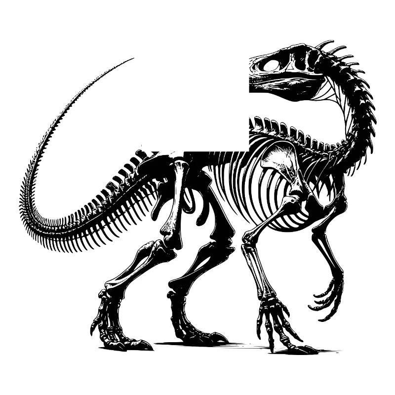 Evolution in Linien Dinosaurier Fossil Knochen
