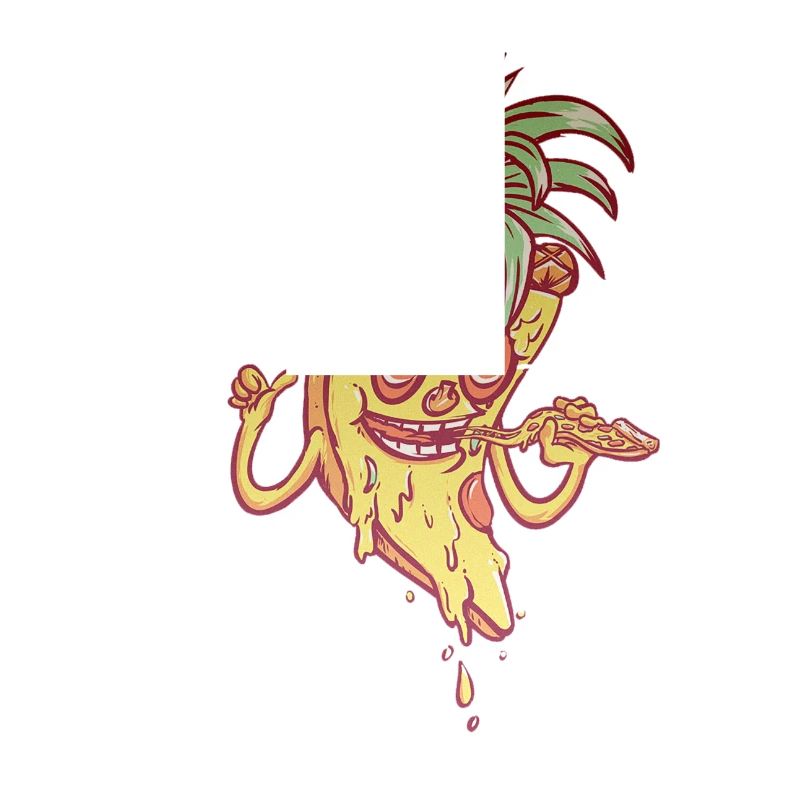 Funky Maskottchen-Ananaspizza