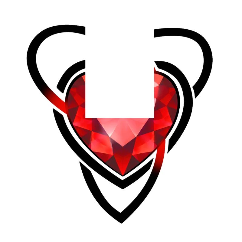 Faceted Red Gem Heart