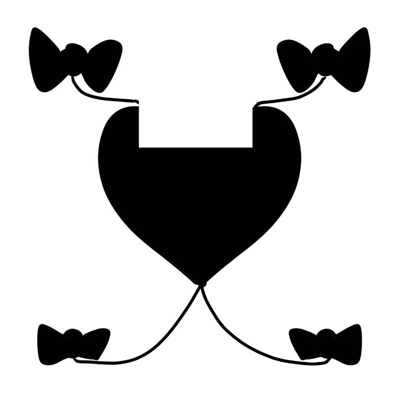 Heart Bow Pattern Shapes Shapes