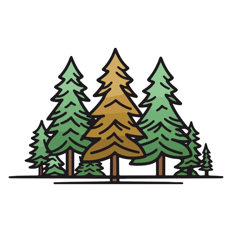 Forest Landscape Trees Nature