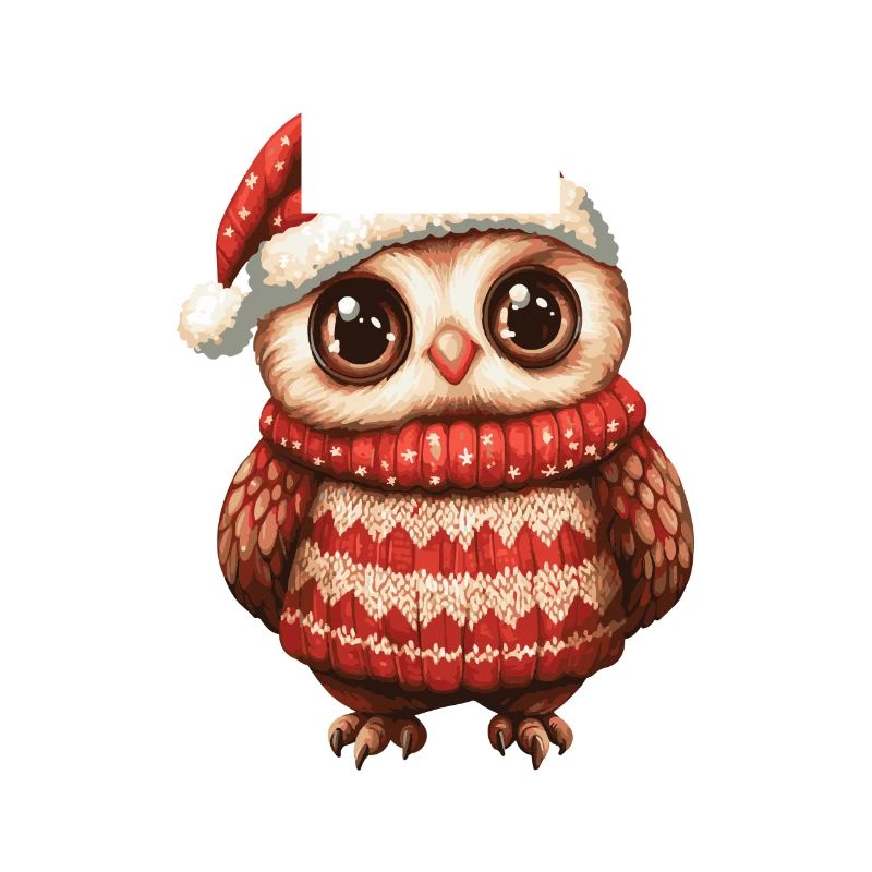 Bande dessinée de Noël hibou