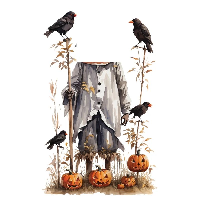 Herbstliche Vogelscheuche Halloween Ästhetik