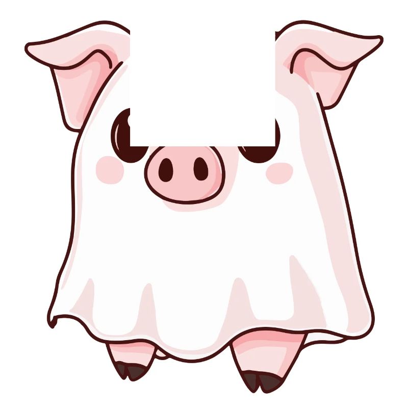 Pig Halloween Funny Ghost