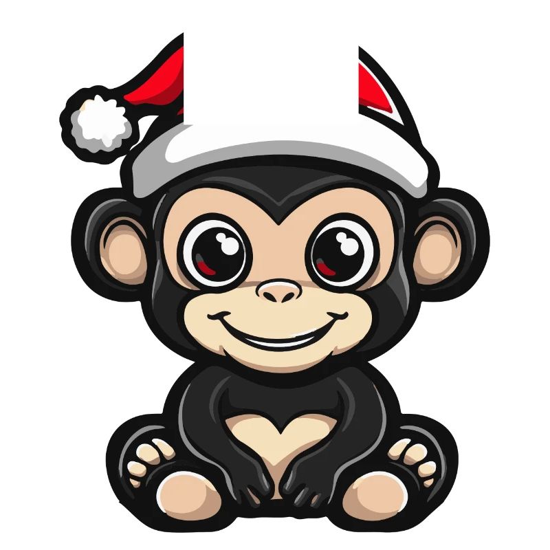 Monkey Christmas Cute