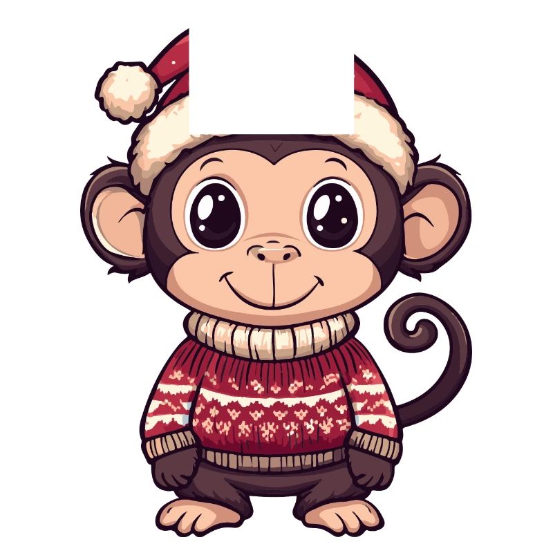 Affe Weihnachten Comic
