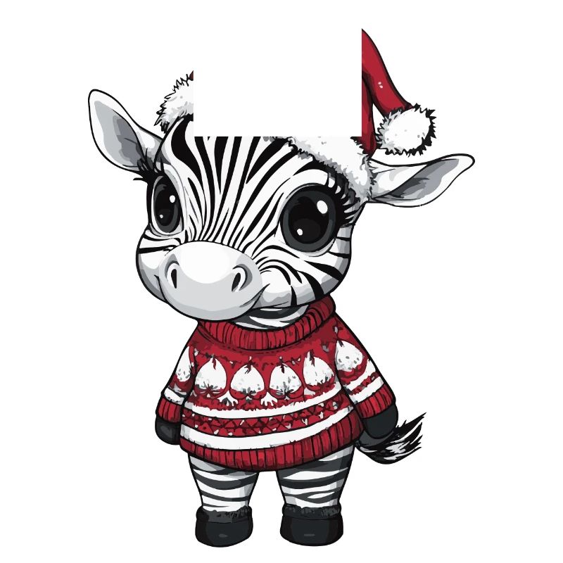 Zebra Weihnachten Comic