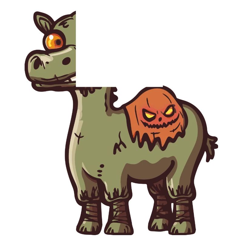 Camel Halloween Funny Zombie