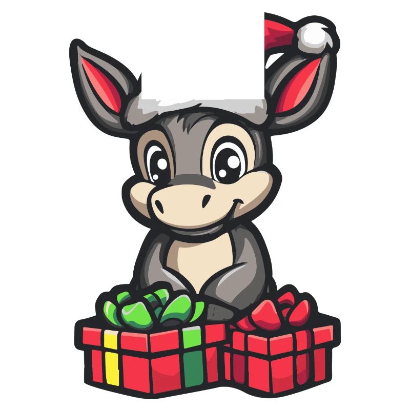 Cadeaux de Noël à dos d’âne