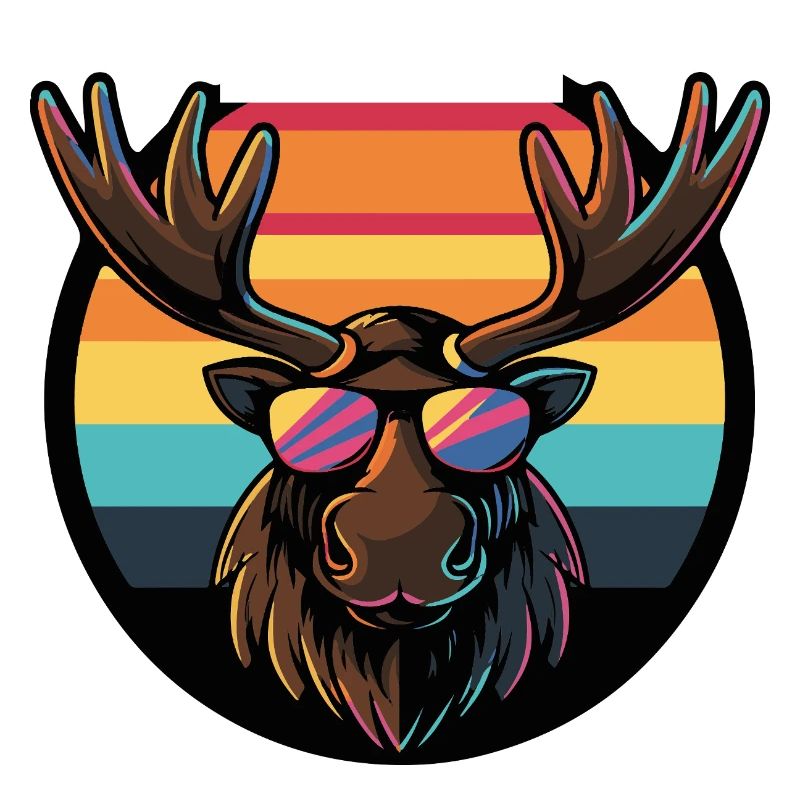Elch Comic Cool Sommer