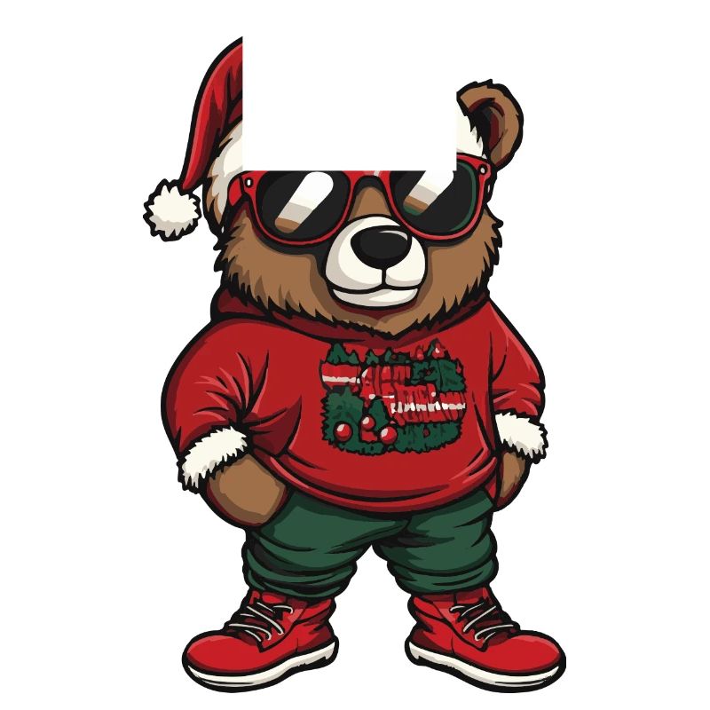 Bear Christmas Comic Cool