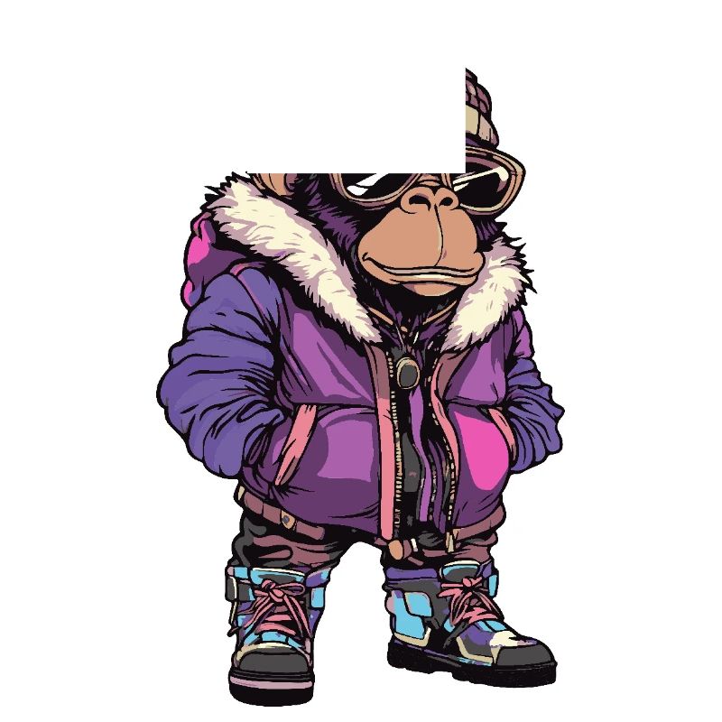Monkey Funny Winter
