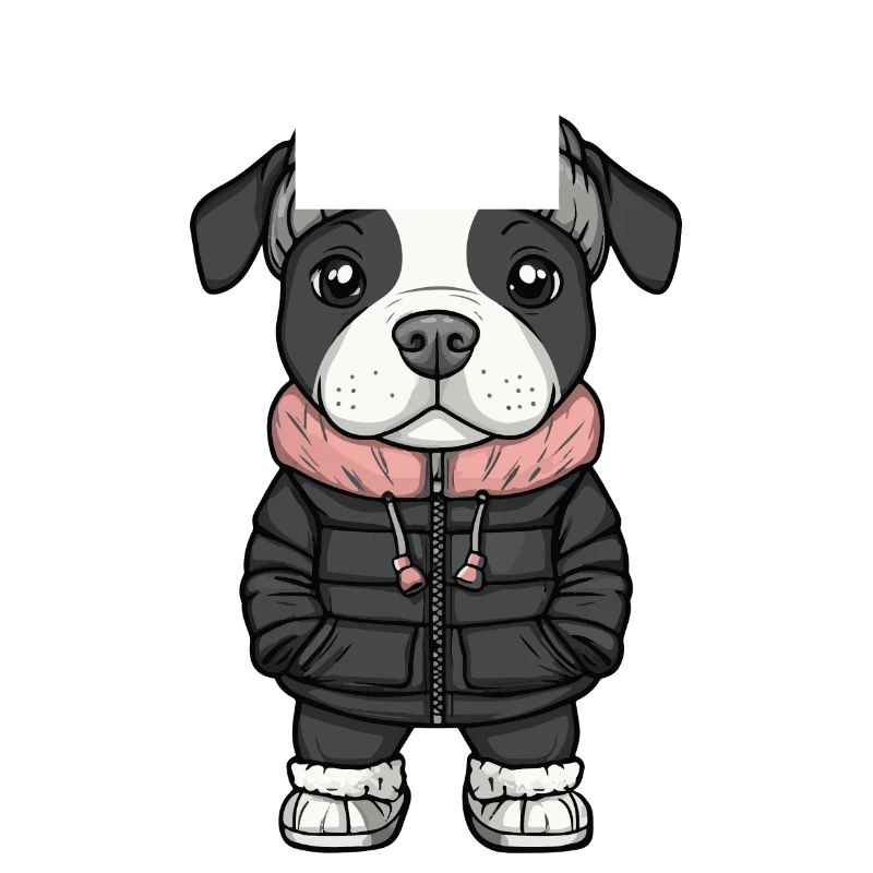 Pit Terrier Dog Winter