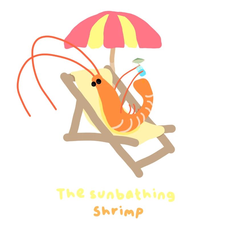 Shrimp in sunbathing