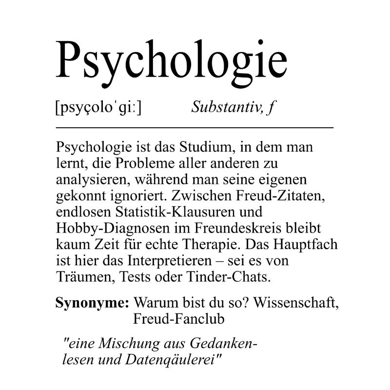 Unispruch "Psychologie" Geschenk, Studenten