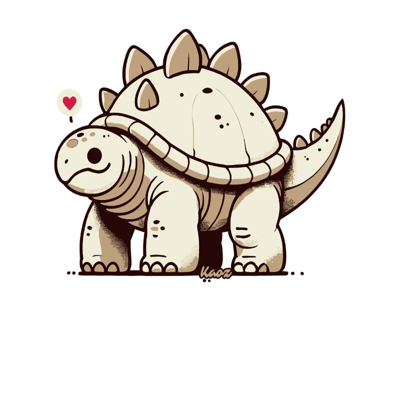 Süßer Dinosaurier mit Herz