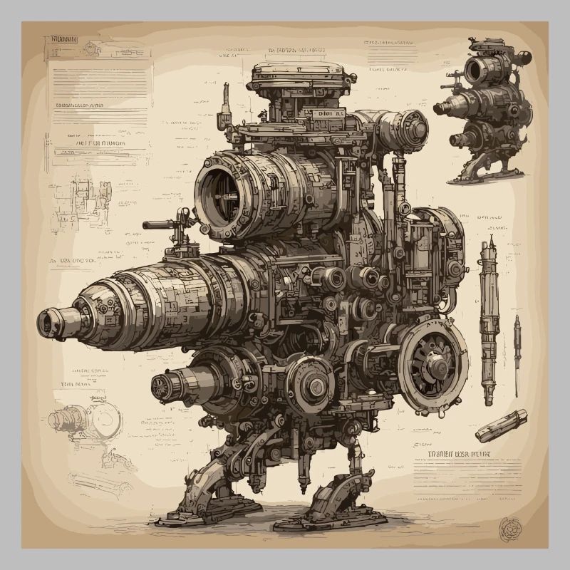 Plan / Sépia / Vintage / Rétro / Machine