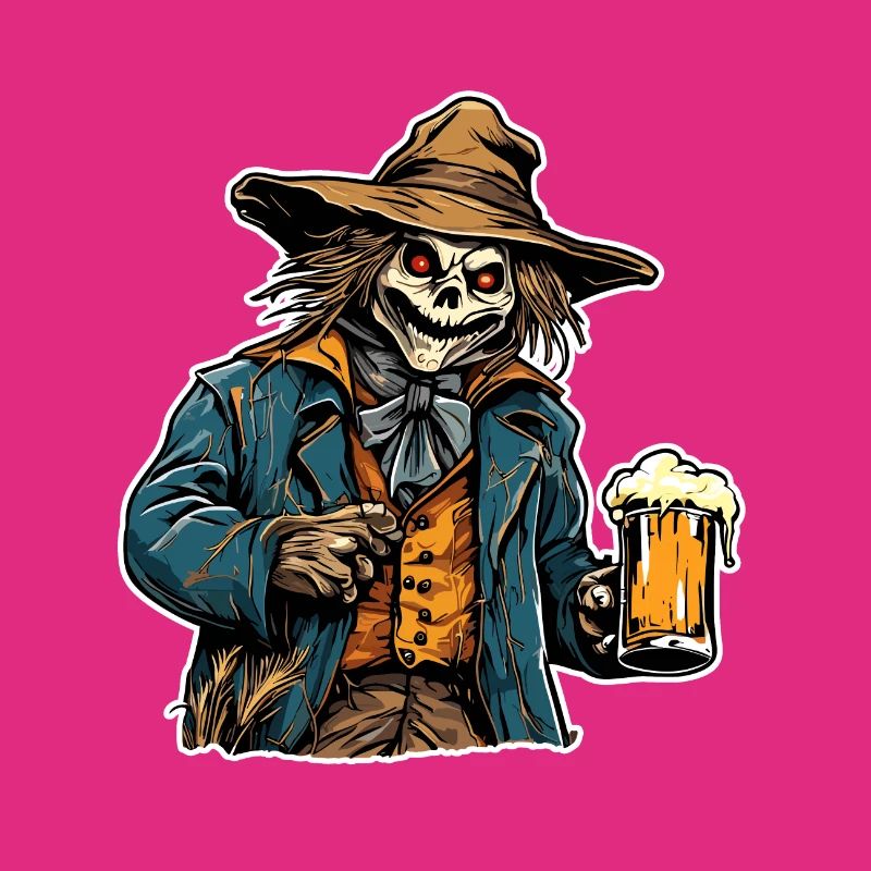 Épouvantail / Ouvrier de la moisson / Champ de maïs / Champ